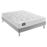 Ensemble dunlopillo camelia sommier confort ferme 160x200