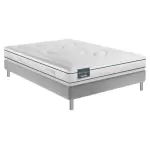 Ensemble dunlopillo louise 100% latex sommier confort ferme 140x190