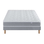 Ensemble matelas douces nuits hydros mousse hr 35 kg / m3 + sommier base ferme 120x190