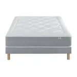 Ensemble matelas douces nuits mirage mousse hr 35kg / m3 + viscolastique + sommier base ferme 120x190 ...