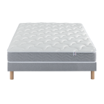 Ensemble matelas douces nuits remory 667 ressorts ensachs + 2 cm viscolastique + sommier base ferme ...