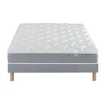 Ensemble matelas douces nuits remory 667 ressorts ensachs + 2 cm viscolastique + sommier base morpho ...