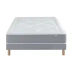 Ensemble matelas douces nuits riviera 744 ressorts ensachs + 6 cm viscolastique + sommier base morpho ...