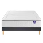 Ensemble merinos beauty bed - 560 ressorts ensachs + sommier confort ferme 140x190