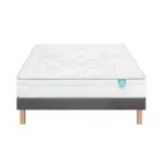 Ensemble merinos cozygreen 100% latex naturel + sommier confort medium 140x190