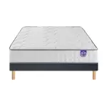 Ensemble merinos full bed - 651 ressorts ensachs + sommier confort ferme 140x190