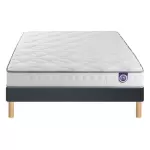 Ensemble merinos happy lit - 100% latex + sommier confort ferme 140x190