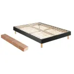 Sommier dmontable merinos self kit - chin gris anthracite 140x190