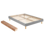Sommier démontable merinos self kit gris chiné 90x200 Sommier démontable merinos self kit gris chiné 90x200