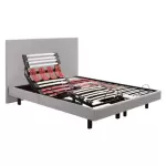 Sommier lectrique epeda escapade 2 en 1 gris imprial 2x80x200