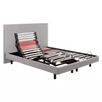 Sommier lectrique epeda horizon 2 en 1 gris imprial 2x80x200