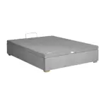 Sommier lit coffre epeda hercule velours gris souris 160x200 Sommier lit coffre epeda hercule velours gris souris 160x200