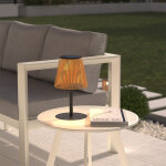 Atmosphera lampe d'extrieur kesy rechargeable usb beige h. 30 cm hespride
