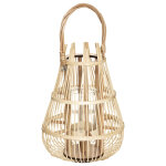 Atmosphera lanterne d'int�rieur panier haut beige h. 37, 5 cm hesp�ride