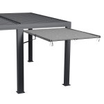 Auvent pour pergola bioclimatique maja� granit 3, 6 x m - l. 158 cm aluminium, polyester hesp�ride