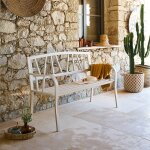 Banc de jardin alvernia argile 2 places - acier trait� �poxy, traitement anti - rouille renforc� hesp�ride ...