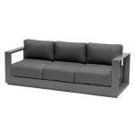 Canap� de jardin allure graphite gris zebrano 3 places - aluminium trait� �poxy, polyester hesp�ride