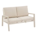 Canap� de jardin luzane argile 2 places - aluminium trait� �poxy, polyester hesp�ride