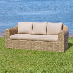 Canap� de jardin moor�a savana 3 places - aluminium trait� �poxy, r�sine tress�e synth�tique, polyester ...
