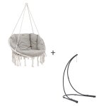 Chaise de d�tente cordessa + 1 pied pour suspendue acier trait� �poxy, polyester hesp�ride