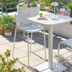 Chaise haute de jardin alegoria argile acier trait� �poxy, traitement anti - rouille renforc� hesp�ride ...