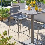 Chaise haute de jardin alegoria caf� acier trait� �poxy, traitement anti - rouille renforc� hesp�ride ...