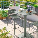 Chaise haute de jardin alegoria vert laurier acier trait� �poxy, traitement anti - rouille renforc� hesp�ride ...