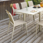Chaise de jardin empilable essentia lin argile aluminium trait� �poxy, texaline hesp�ride