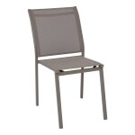 Chaise de jardin essentia noisette / caf� l. 46 x p. 61 h. 88 cm - acier, aluminium, traitement anti ...