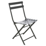 Chaise de jardin pliante greensboro graphite acier trait� �poxy, traitement antirouille renforc� hesp�ride ...