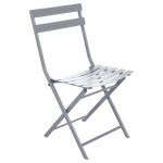 Chaise de jardin pliante greensboro gris quartz acier trait� �poxy, traitement antirouille renforc� hesp�ride ...
