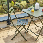 Chaise de jardin pliante greensboro vert laurier acier trait� �poxy, traitement antirouille renforc� ...