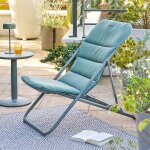 Chilienne de jardin pliable nillia vert laurier 3 positions - acier trait� �poxy, traitement anti - rouille ...