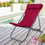 Chilienne de jardin pliante jubba grenade graphite zinc, polyester hespéride Chilienne de jardin pliante jubba grenade graphite zinc, polyester hespéride