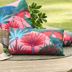 Coussin d�co d'ext�rieur maoria motif jungle 50 x 30 cm - polyester stof hesp�ride