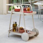 Desserte easiness argile 73 x 48 80 cm - aluminium trait� �poxy, traitement anti - rouille hesp�ride
