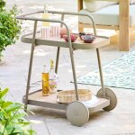 Desserte easiness honey / caf� 73 x 48 80 cm - aluminium trait� �poxy, traitement anti - rouille hesp�ride ...