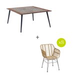 Ensemble table de jardin carrée + 8 fauteuils lambada sésame places - acier traité époxy, céramique hespéride ... Ensemble table de jardin carrée + 8 fauteuils lambada sésame places - acier traité époxy, céramique hespéride ...