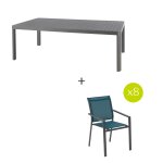 Ensemble table de jardin extensible paradize + 8 fauteuils empilables essentia graphite 10 places - aluminium ... Ensemble table de jardin extensible paradize + 8 fauteuils empilables essentia graphite 10 places - aluminium ...