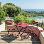 Ensemble table de jardin pliante carrée + 2 chaises greensboro grenade places - acier traité époxy, traitement ... Ensemble table de jardin pliante carrée + 2 chaises greensboro grenade places - acier traité époxy, traitement ...