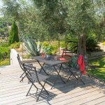 Ensemble table de jardin pliante rectangulaire + 4 chaises greensboro graphite places - acier trait� ...