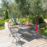 Ensemble table de jardin pliante rectangulaire + 4 chaises greensboro gris quartz places - acier trait� ...