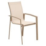 Fauteuil de jardin axant lin / honey aluminium trait� �poxy, texaline hesp�ride