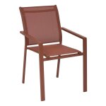 Fauteuil de jardin essentia acajou aluminium trait� �poxy, texaline hesp�ride