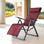 Fauteuil de jardin decima bordeaux / graphite 8 positions - aluminium traot� �poxy, texaline hesp�ride ...