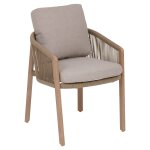 Fauteuil de jardin nelora miel / honey aluminium trait� �poxy, polyester recycl� hesp�ride