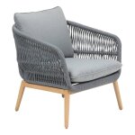 Fauteuil de jardin orissa gris acier trait� �poxy hesp�ride