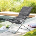 Fauteuil relax de jardin milos ardoise acier trait poxy, traitement antirouille renforc, polyester ...