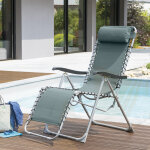 Fauteuil relax de jardin silos vert jade acier trait poxy, texaline hespride