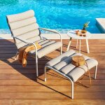 Fauteuil relax de jardin solani argile acier trait� �poxy, traitement anti - rouille renforc�, texaline ...